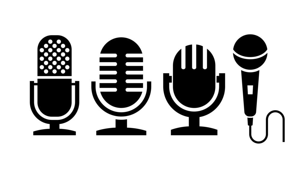 The symbols of different types of mic, MD, USA