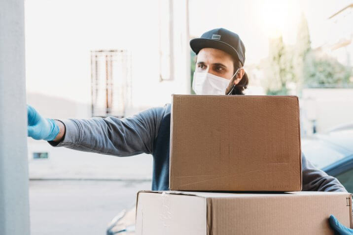 Delivery man with two Box in Cherry Hill, NJ