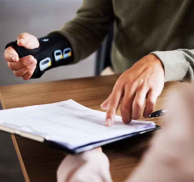 Man suffering from wrist pain